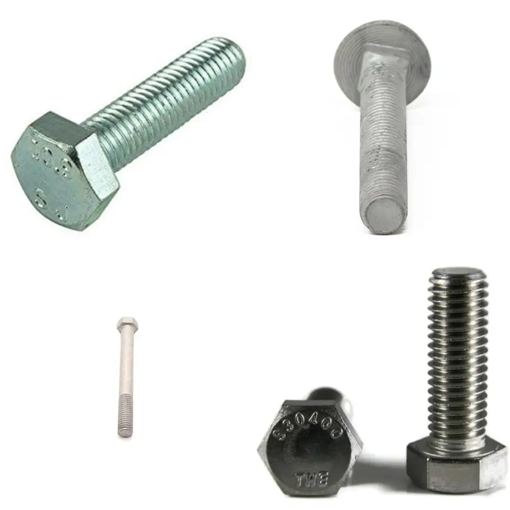 مسامير ذات غطاء سداسي ملولبة بالكامل بخيط خشن مطلي بالزنك فئة 8.8 M20-2.50 × 100 مم، 25 عبوة، معيار DIN 933