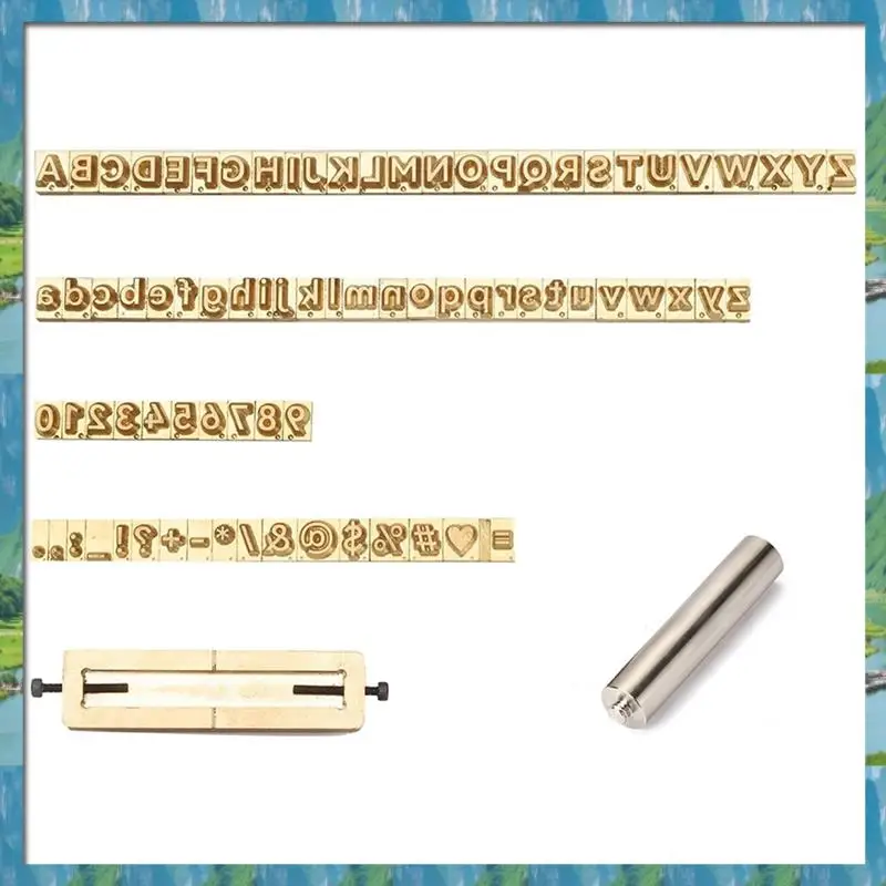 

Mar.Letters Numbers Alphabets Symbols Characters Molds 83PCS Brass Stamping Tools Flexible For Leather Metal