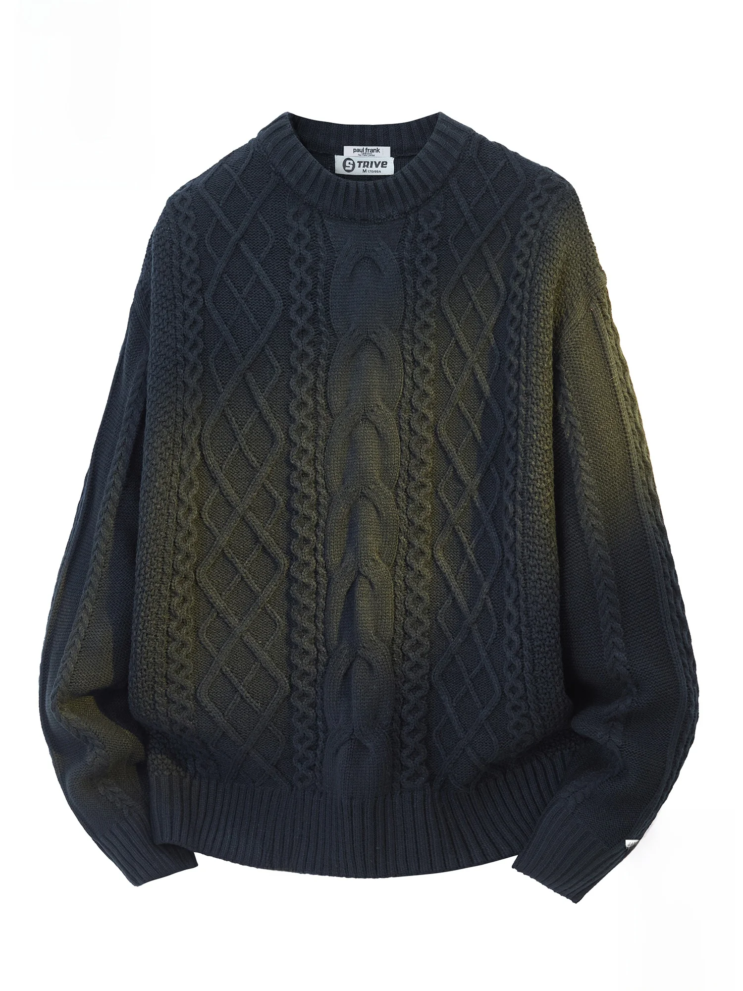 

PaulFrank Men's Loose Knitted Sweater Autumn New Sle Vintage Thi Needle Twist Knitwear Casual Sle Warm Polyester Fiber