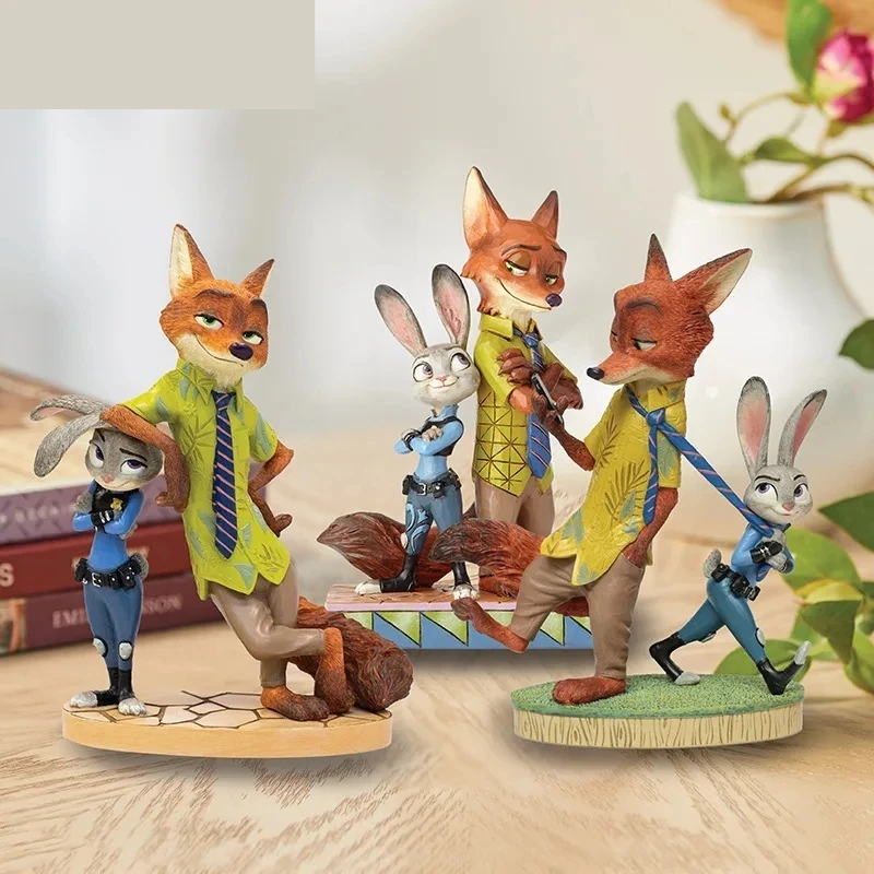 Modèle de réparation de beurre de renard fait à la main, ornement de bureau, décoration de voiture, dessin animé animé Disney, collection de beurre, cadeau d'anniversaire, Zootopia, Judi