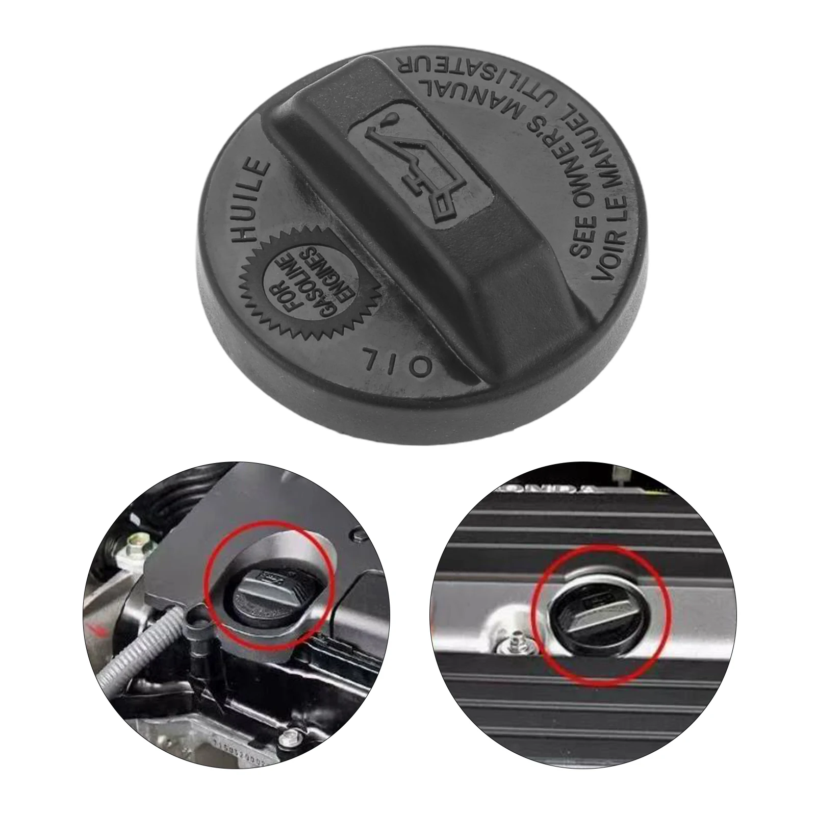1Pc ABS 15610P5G000 Car Engine Oil Filler Cap Cover for Honda Accord 2008-2013 Civic 2006-2011 Fit 2003-2008 CRV 2002-2011