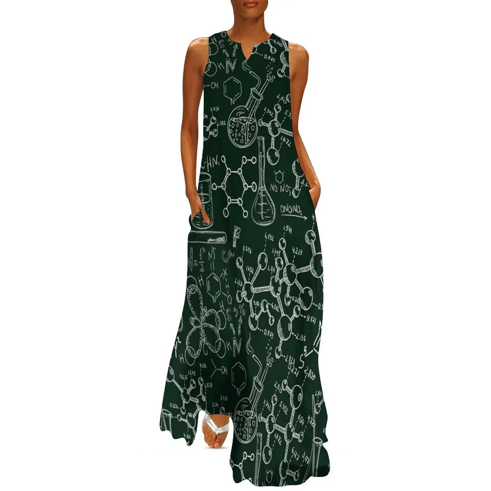 

Vintage science old chemistry laboratory seamless pattern Long Dress Summer skirt dresses women summer 2025 Cocktail of dresses
