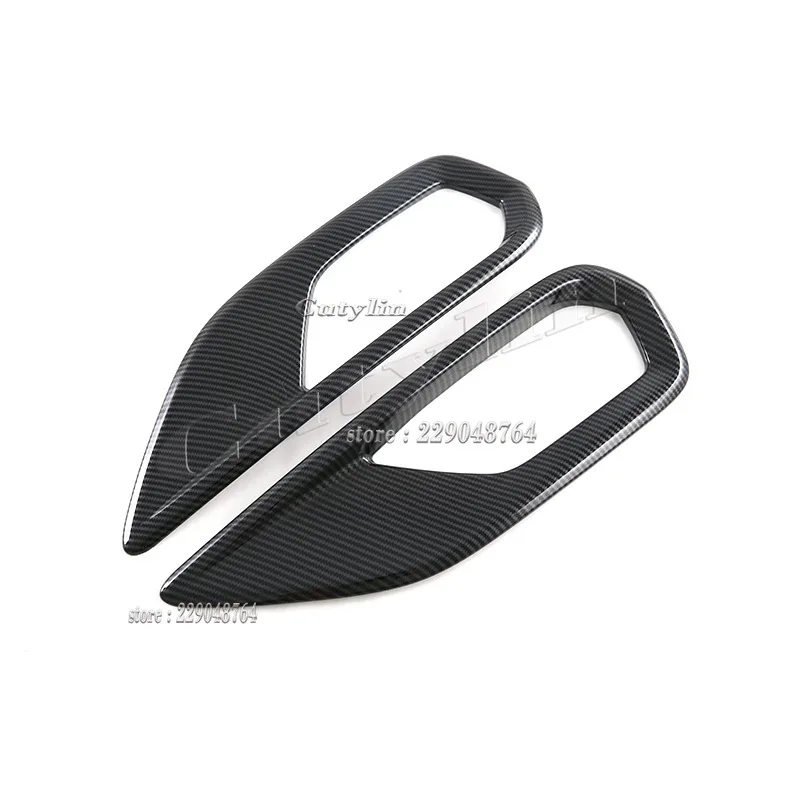 For Isuzu MU-X MU X 2023-2025 2026 ABS Carbonfiber Front Rear Fog Light Foglight Lamp Cover Trim Foglamp bezel cover Trim