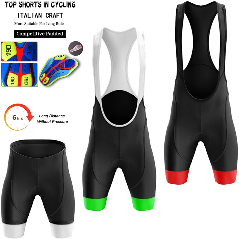 2024 Team Cycling bib shorts Men Bike Shorts Tights MTB Pro Bicycle Wear Summer Breathable Quick-dry 19D GEL Padded Quick Dry