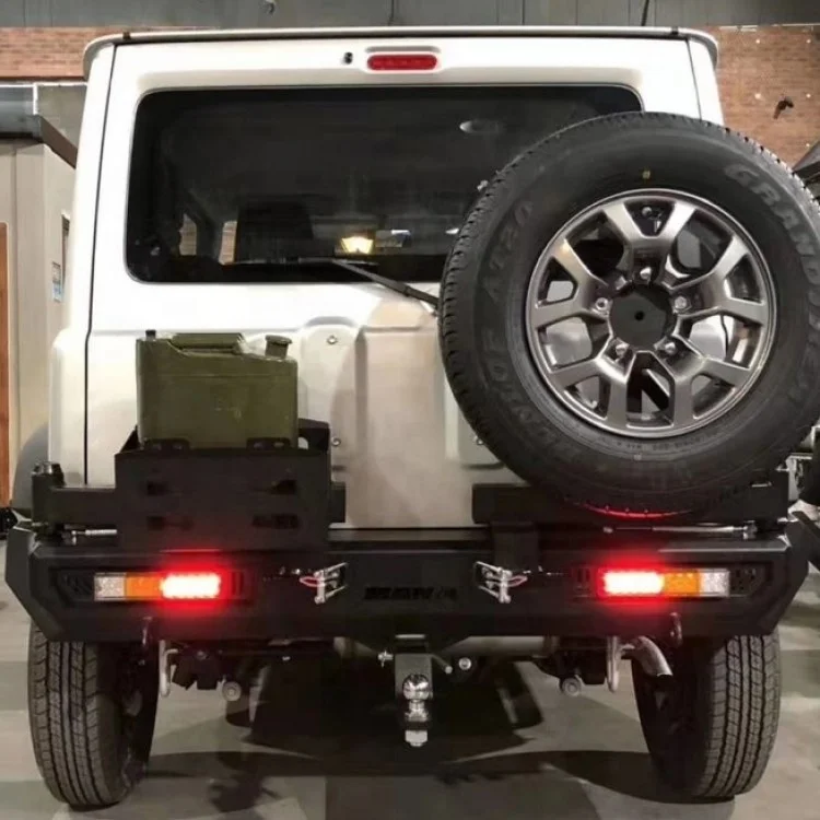 New Rear Bumper With Spare Tire Carrier & Fuel Tank Holder for Suzuki Jimny JB64 JB74 2018+ 4