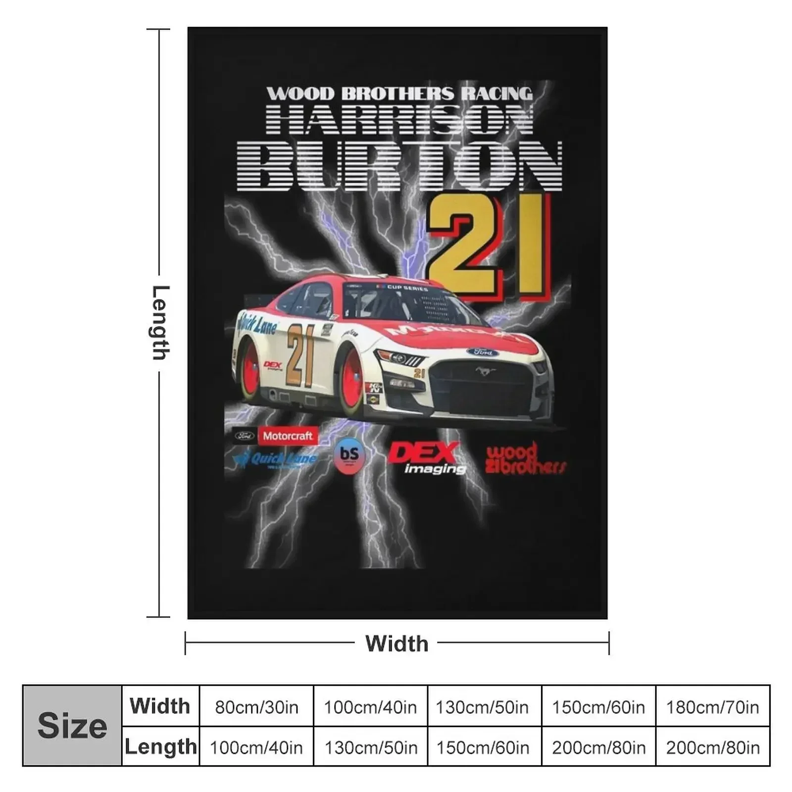 Funny Gift For Harrison Burton Wood Brothers Racing Gifts For Fan Throw Blanket for babies bed plaid Blankets