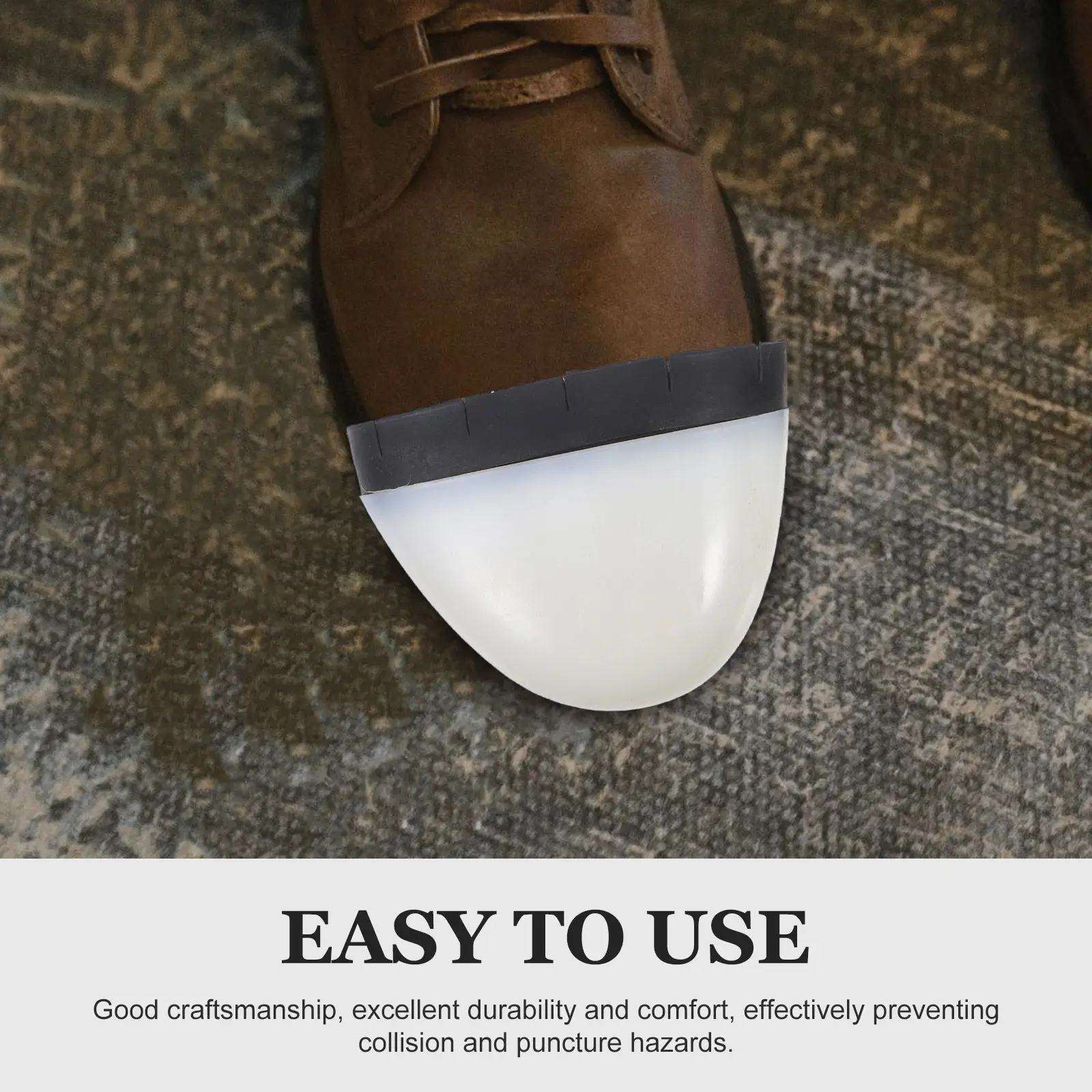 

4Pcs Protective Plastic Toe Caps for Shoes Anti Crush Puncture Safety Inserts Work Boots Size 40 Shoe Accessories