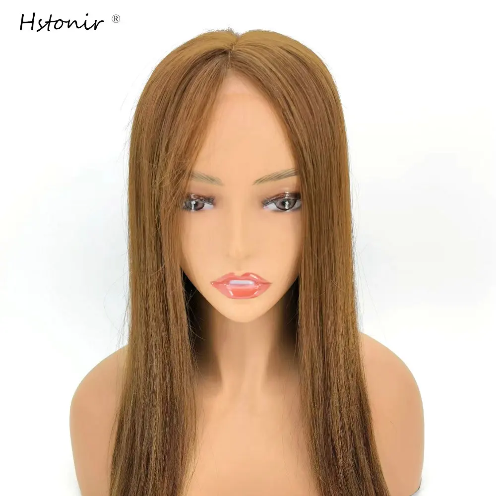 Hstonir Hair Parts Real Hair Ladies Kippa Human Hair Extensions Clip European Remy Hair Piece Hair Wig For Women Lace Front TP31