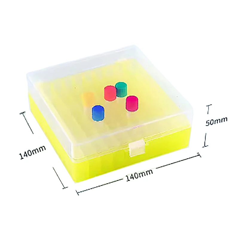 Estante Cryotube de 100 ranuras para uso en laboratorio, se adapta a tubos de 1,5 ml, 1,8 ml, 2 ml, fabricado en plástico, incluye cubierta de conexión