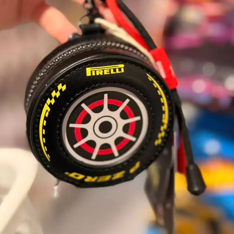 Estuche para auriculares de la serie Mickey Disney Mouse F1, diseño de carreras, bonito estuche para auriculares con dibujos animados, bolsa de almacenamiento portátil