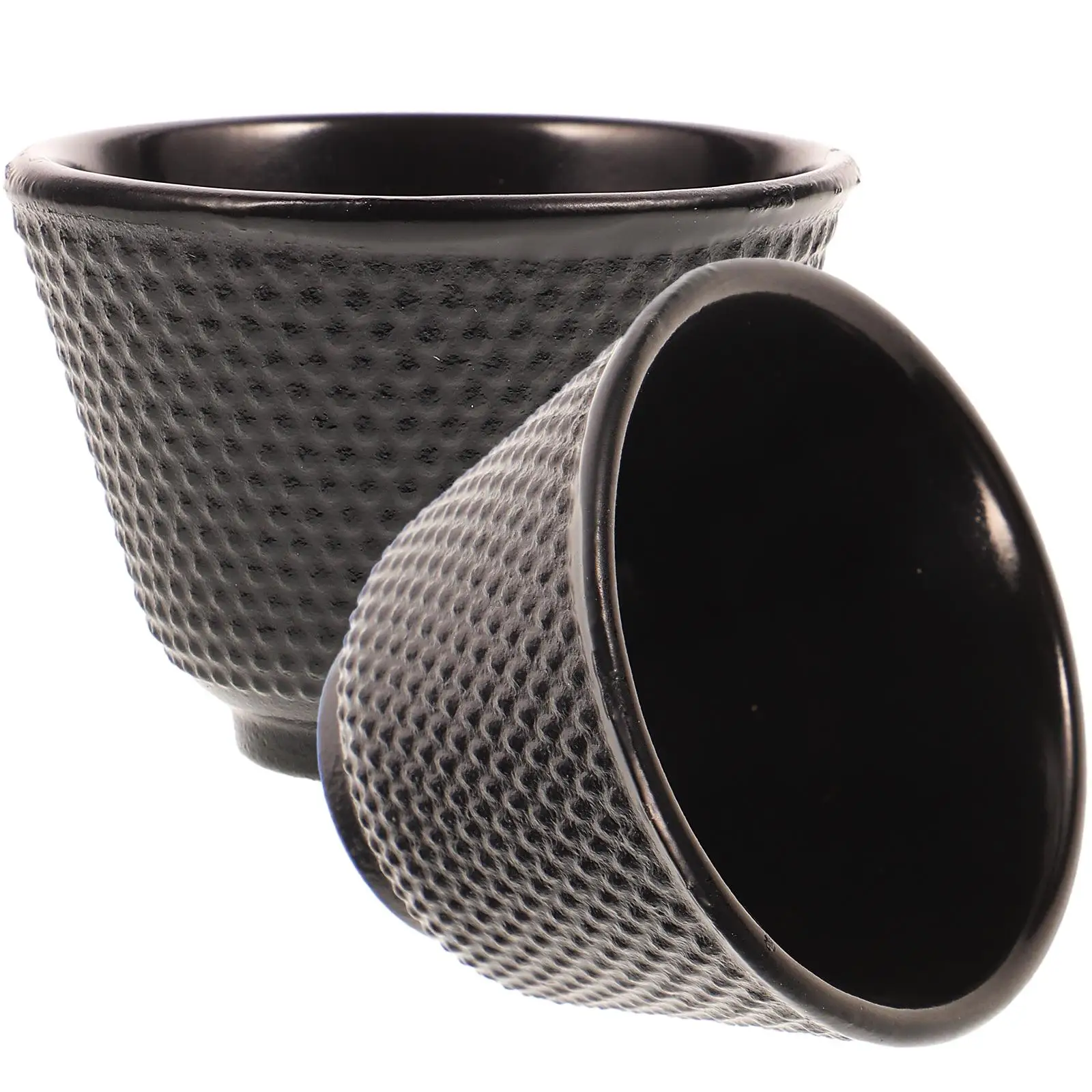 

2 Pcs Cast Iron Teacup Retro Cup Kung Fu Tea Sets Heat Resistant Reusable Glass Mugs Japanese Style Teaware Gifts
