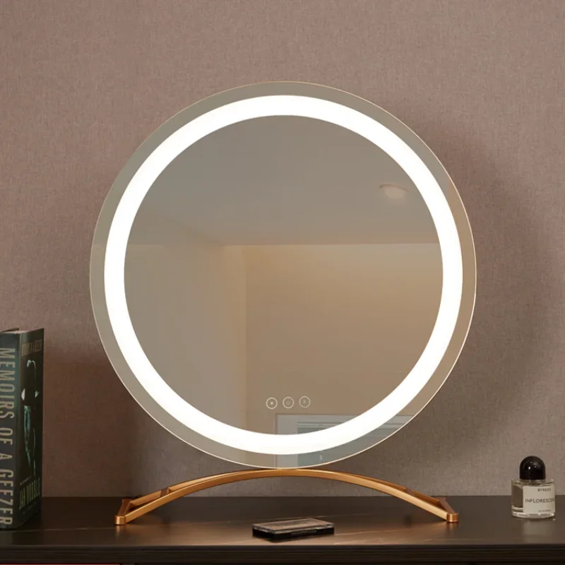 

Makeup Mirror with Lights Lighted Cosmetic Vanity Mirror with Led Lights for Dressing Bedroom Tabletop Best Gifts for girl women