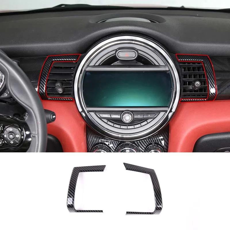 

For BMW MINIF 55/F56/F57 ABS carbon fiber car styling center control air outlet frame cover sticker car interior accessories