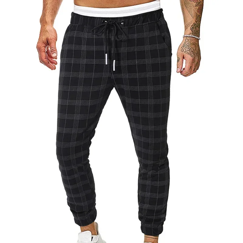 

New Fashion Plaid Printed Harem Pants Men Fashions Joggers Pants Men Streetwear Skinny Hip Hop Fitness Pants Trousers Clothing