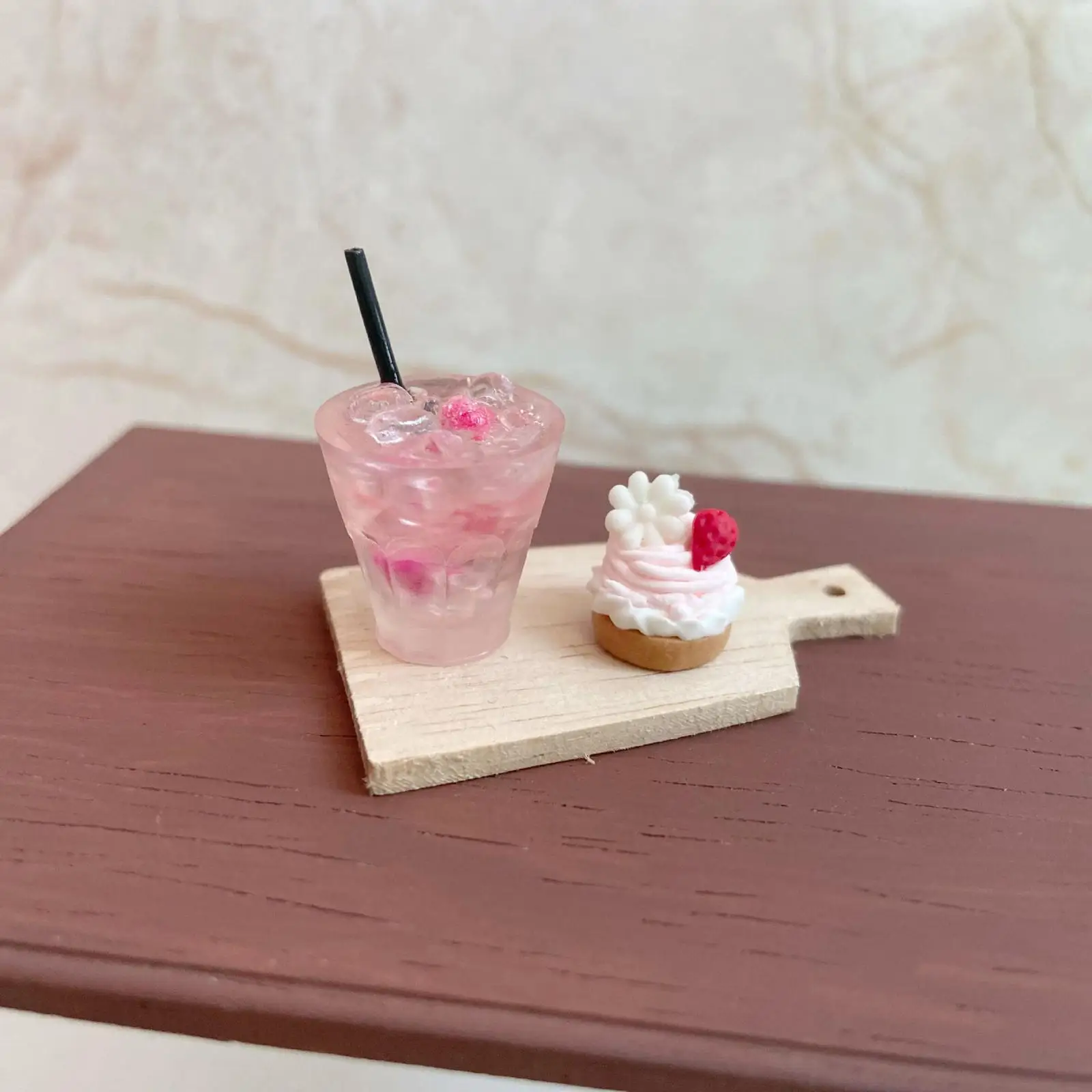 Casa de bonecas em miniatura, garrafa de bebida de resina, copo de coquetel, brinquedo para decoração de cozinha, chá, festa e sala de jantar