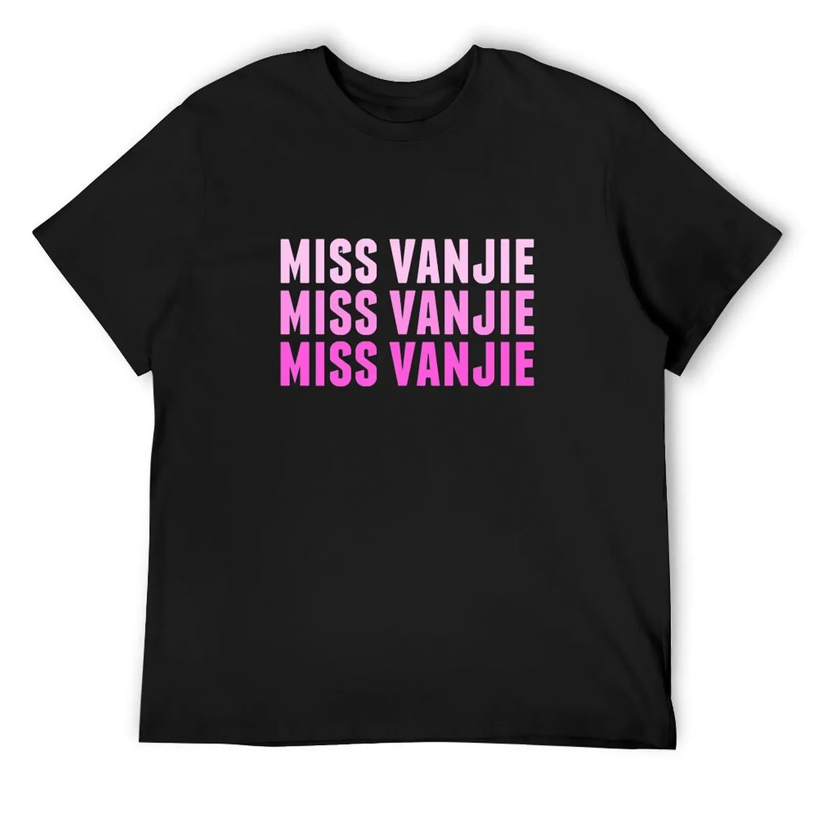 

miss vanjie T-Shirt Short sleeve tee rapper graphic tees street wear tops plain black t shirts men