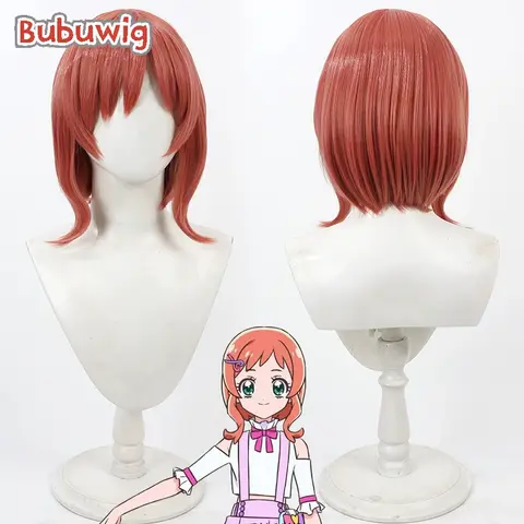 자세히 둘러보기 Bubuwig Synthetic Hair Inukai Iroha Cosplay Wigs Futari wa Pretty Cure Cure Friendy Inukai Iroha 35cm Red Wig Heat Resistant
