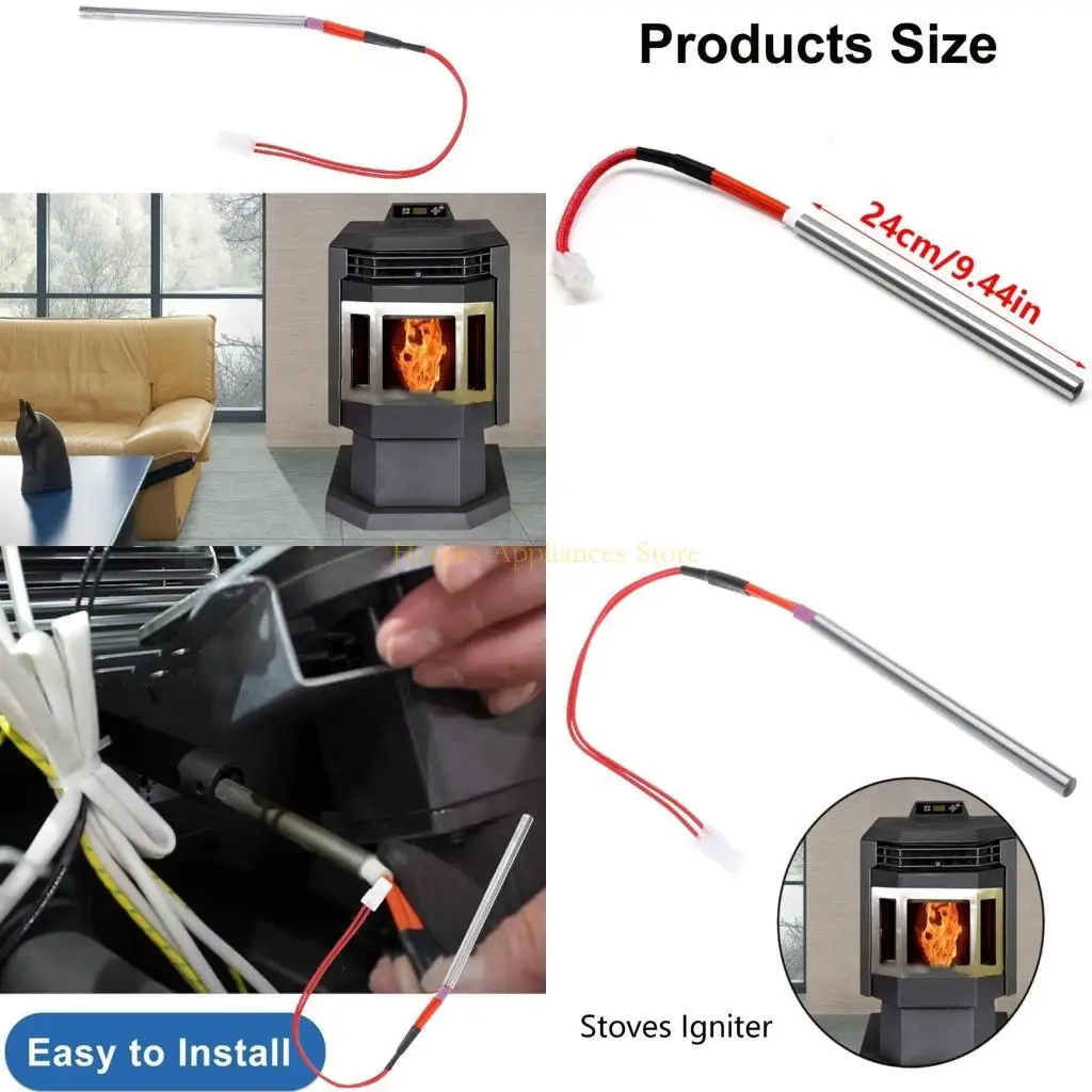 D0AB Ignitions Component Stove Ignitions Stove Igniter Replacement Parts Metal Heating Rod Heating Stove Component for Stove