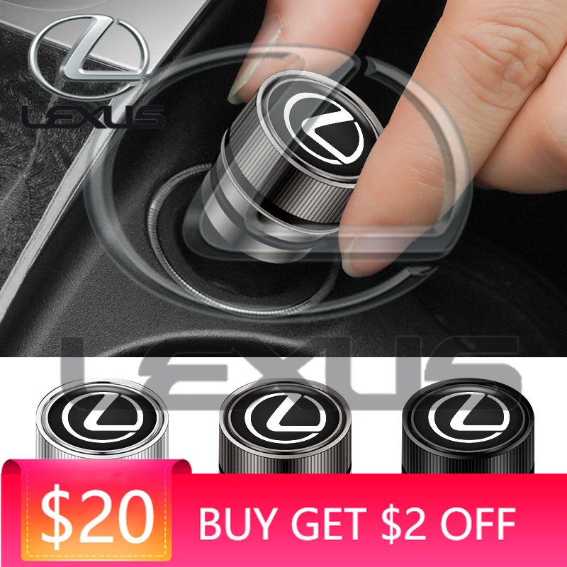 

Emblems Car Cigarette Lighter DustProof Cover Decoration Protect Cap For Lexus ES RX NX LS UX LM LX GX LC RZ IS CT GS RC HS SC T