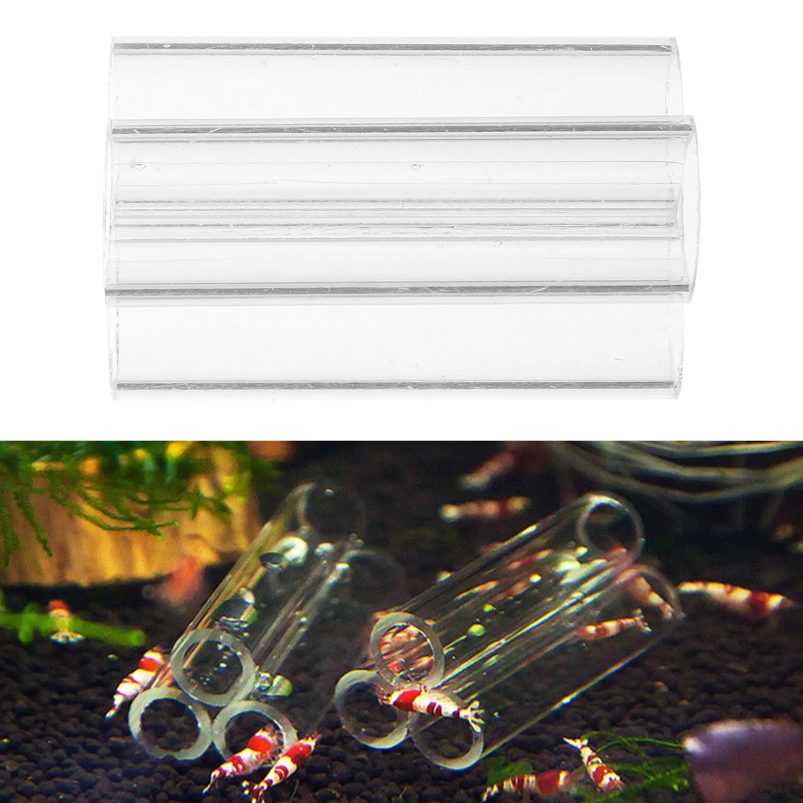 

Acrylic 6-Tube Aquarium Cave For Shrimp Breeding Shelter Decor Accessories Shrimp Cave Aquarium Acrylic Tube