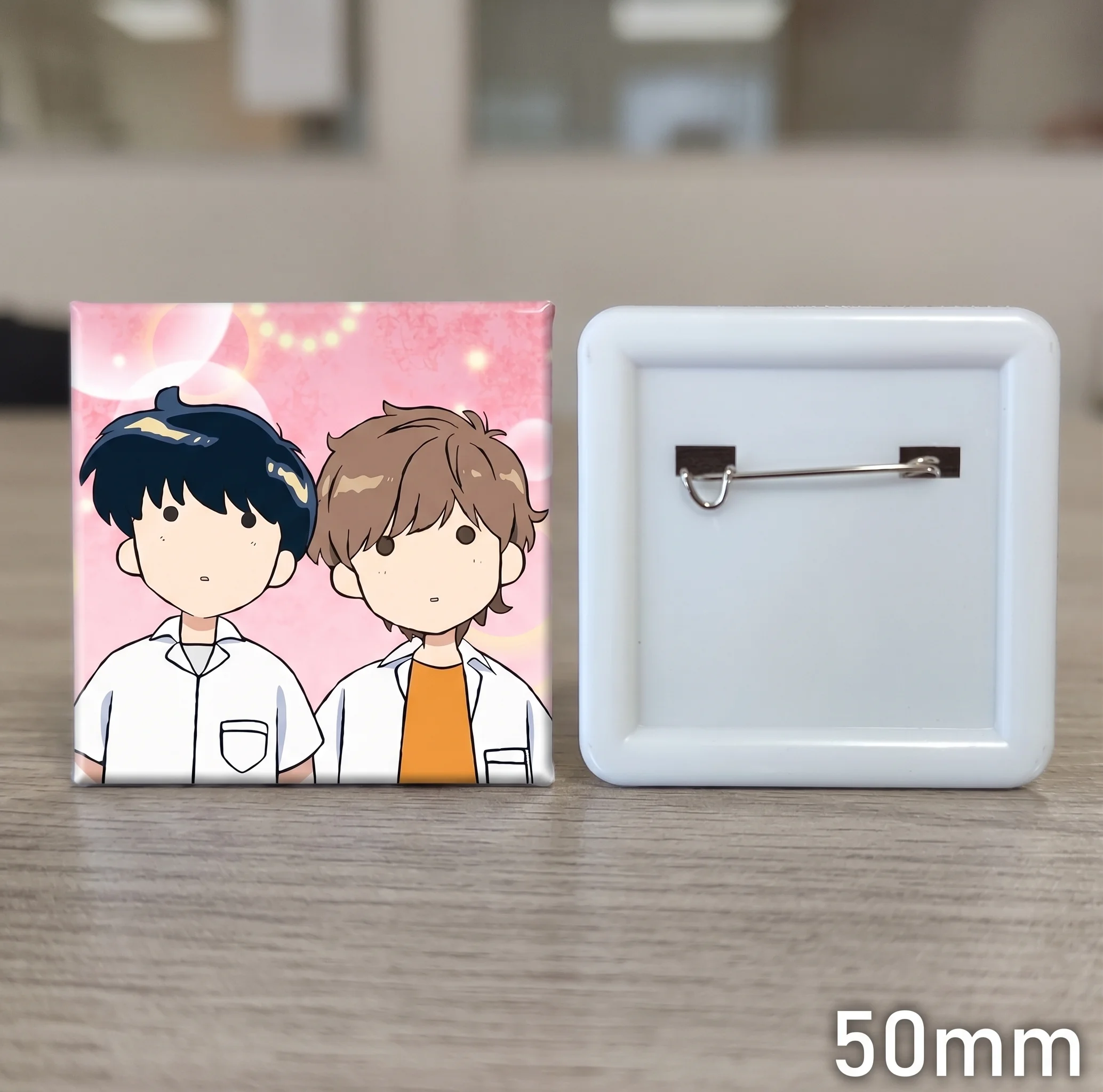 Nakamura-kun! Anime BL Couples - Hirose Aiki & Danjyuto Double Role Metal Badge Danjyuto Fanart Edition Hirose Aik Nakamura-kun!