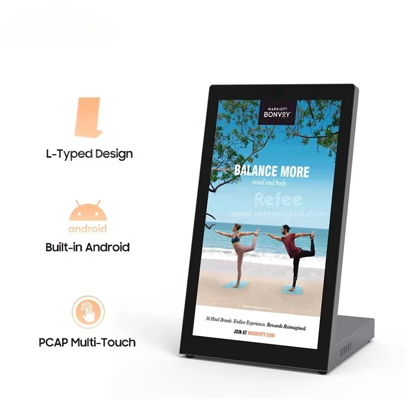 Factory direct sales Table Top Ads Screen Display Restaurant Monitor 10 Points Capacitive Touch Screen Digital Lcd Display Menu