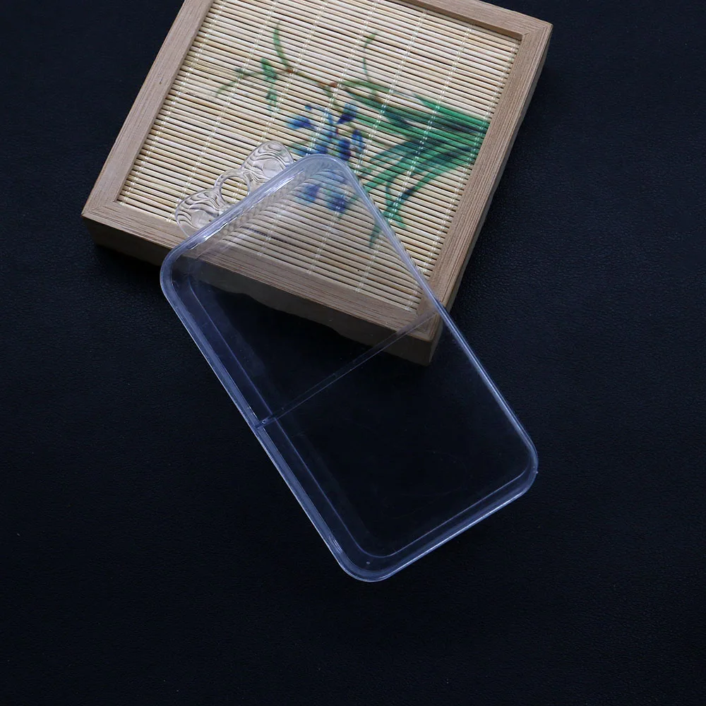 

59x103 мм прямоугольный геометрический пластиковый прозрачный отдельный ящик для хранения ювелирных изделий, жемчуга, ожерелий и аксессуаров