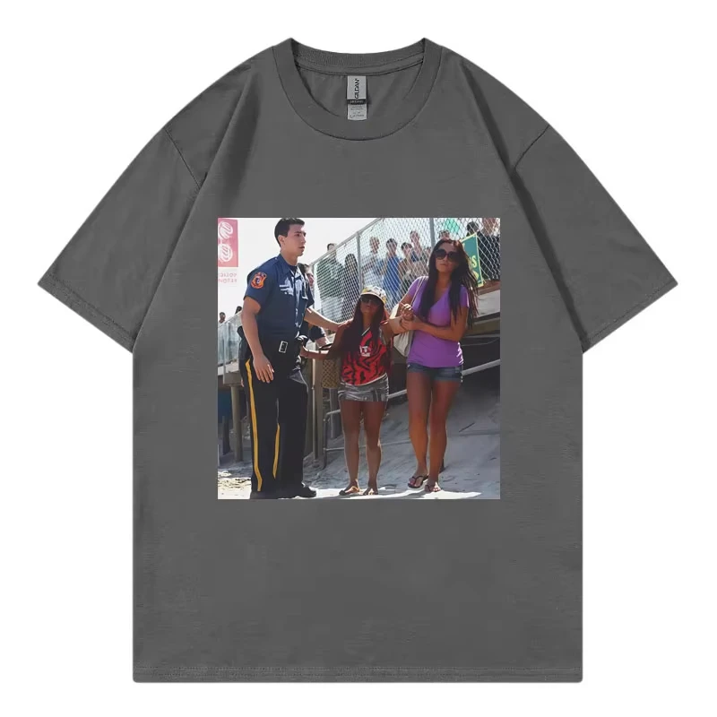 Haute rue mode tendance à manches courtes T-shirts plage fête Snooki ivre graphique T-shirts hommes femmes décontracté ample coton T-shirt