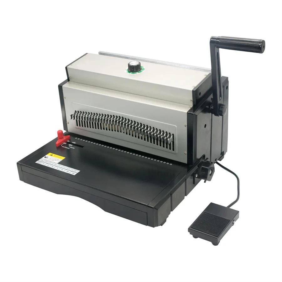 SG-ET8707 A4 Size Electric Wire Book Binding Machine Note Book Electric Hole Punch and Double Wire Book Binder Machine