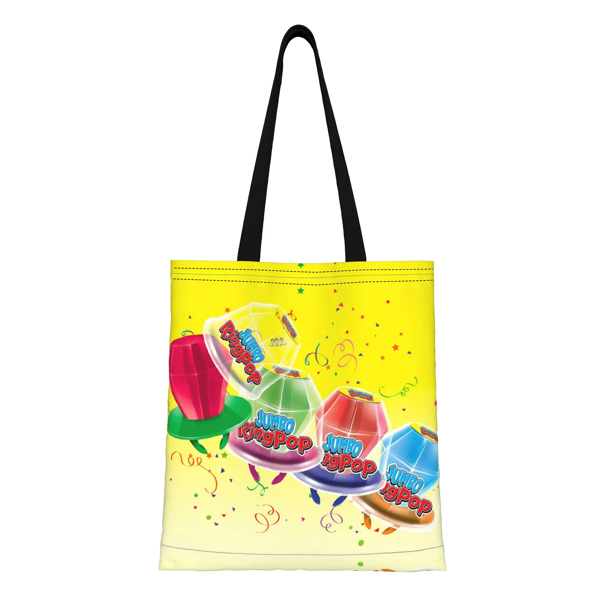 

Сумка-тоут bBazooka Ring Pop Jumbo Candy Canvas для женщин, для покупок, путешествий, активного отдыха, прочная, на плечо, вместительная