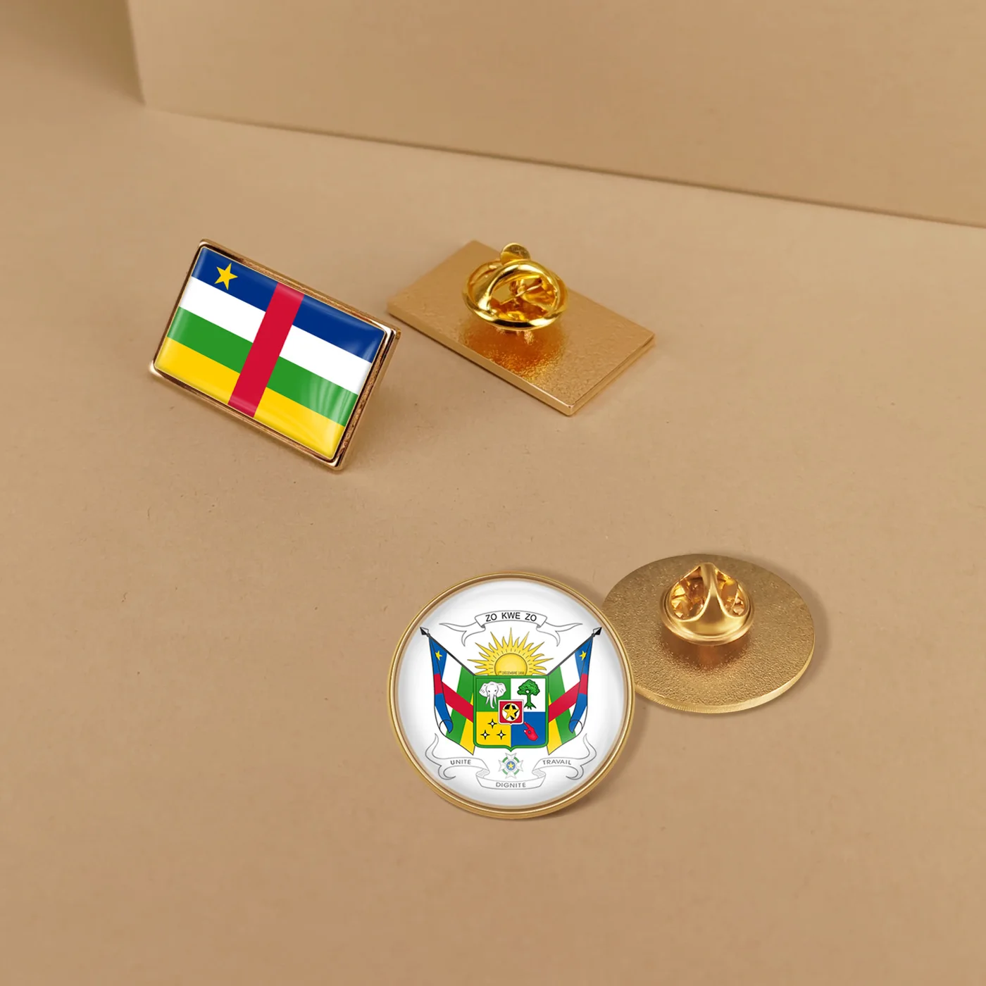 Central African Republic national Flag Lapel Pins Country Badges Brooch