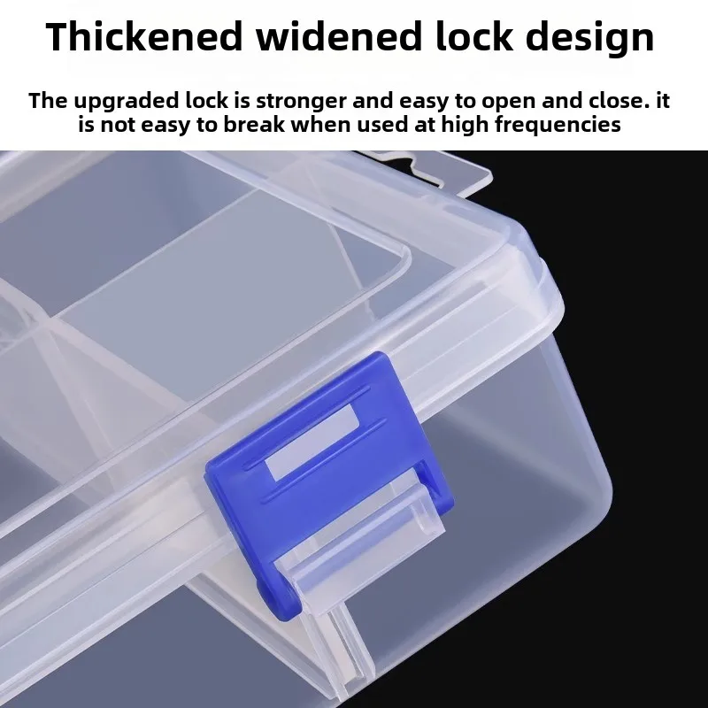 Multi Grid Clear Plastic Box Rectangular Box Screwdrivers Bits Tools Dustproof Waterproof Packing Storage Cases Container