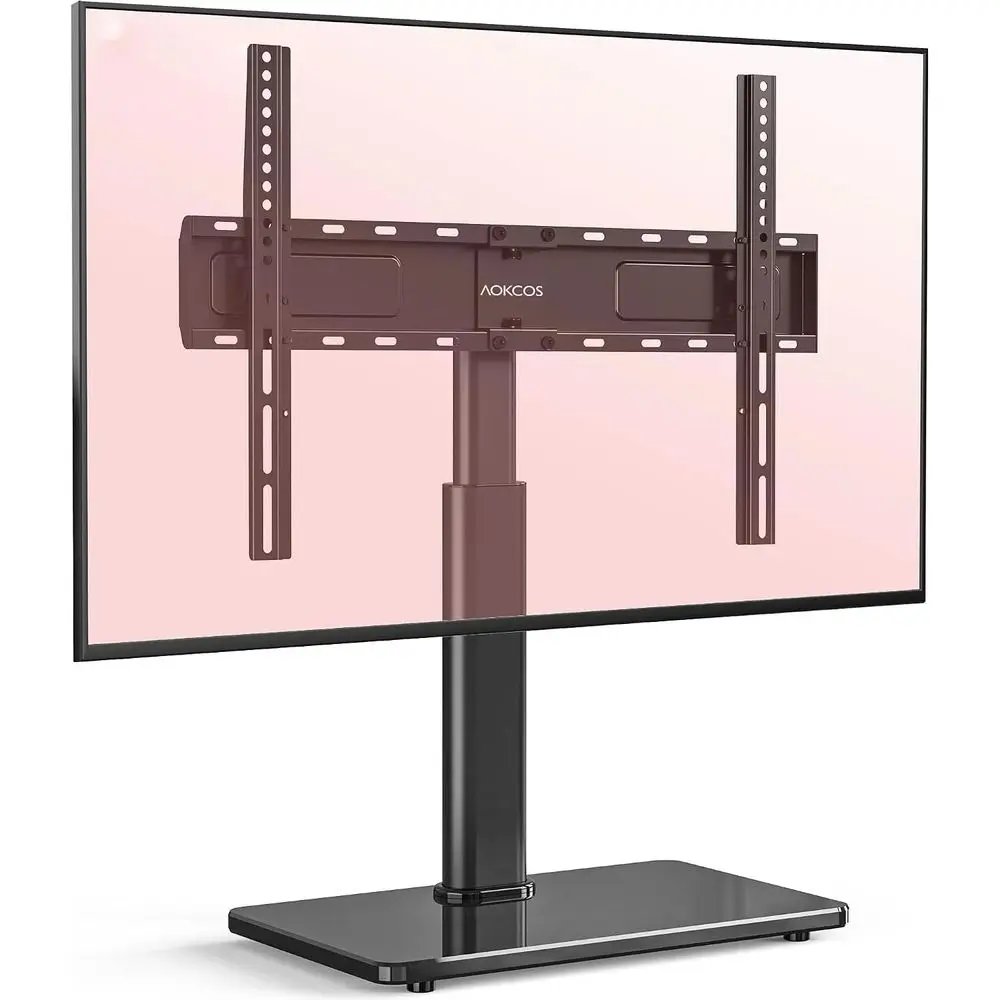 

Universal TV Stand for 32-75 Inch TVs with 8-Level Height Adjustment, Tempered Glass Base, Max VESA 600x400 mm, Up to 99lbs