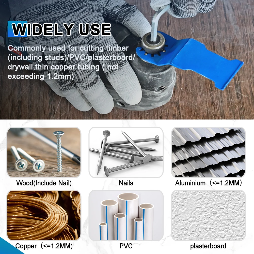 Lâminas de serra oscilantes BRSCHNITT para unhas de madeira Lâminas de ferramenta oscilantes de cobre Lâmina de serra oscilante de carboneto para uso geral