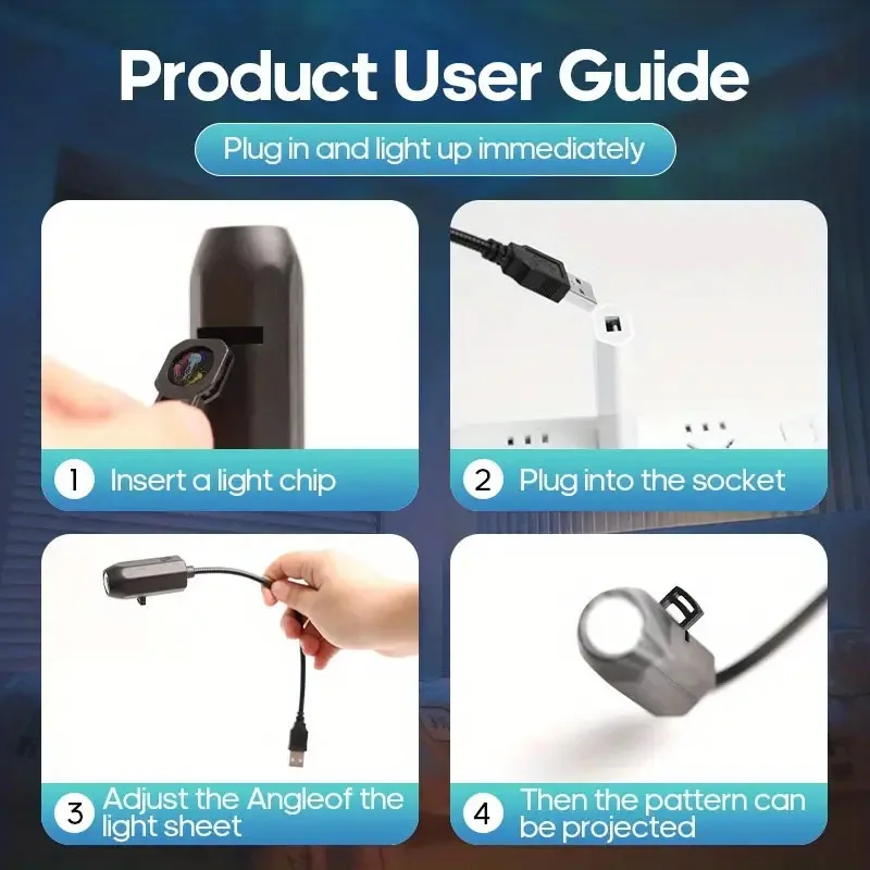 USB Projector Light Ocean Animals LED Night Lamp 5V USB Plug-in Night Lights More Pattern Designs Projection for Wall Ceiling