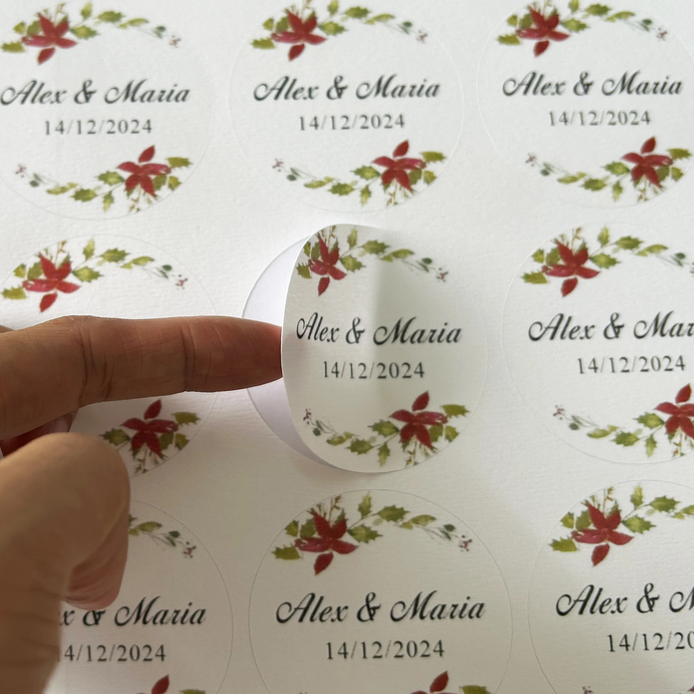 Customized paper texture stickers, personalized logos, wedding and birthday gift box stickers, design customization