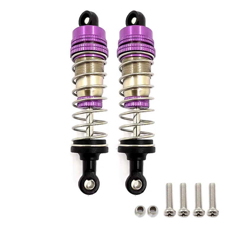 For WLtoys 124019 Universal Metal Shock Absorber Purple Edition Before and After Remote Control Car Upgrade