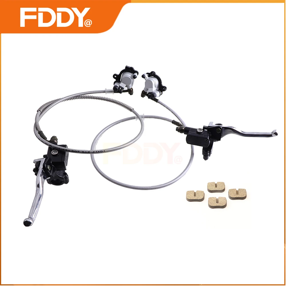 FDDY Motorcycle Hydraulic Disc Brake Master Cylinder Caliper For 2 Stroke 47cc 49cc 97cc Pocket Bike Mini Moto Dirt Bike Scooter