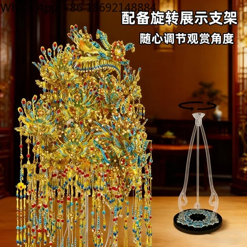Gilt Fendai 22 Phoenix Crown three-dimensional metal puzzle, Shili Hongzhuang handmade DIY full set of material packs