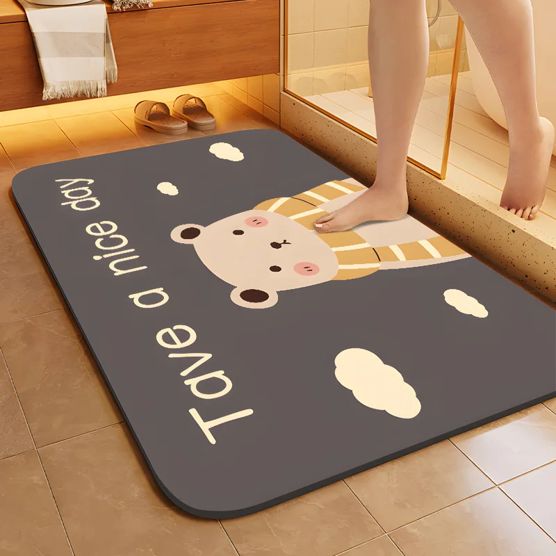 

Silly Bear Bathroom diatom mud absorbent mat quick dry non-slip mat for bathroom door