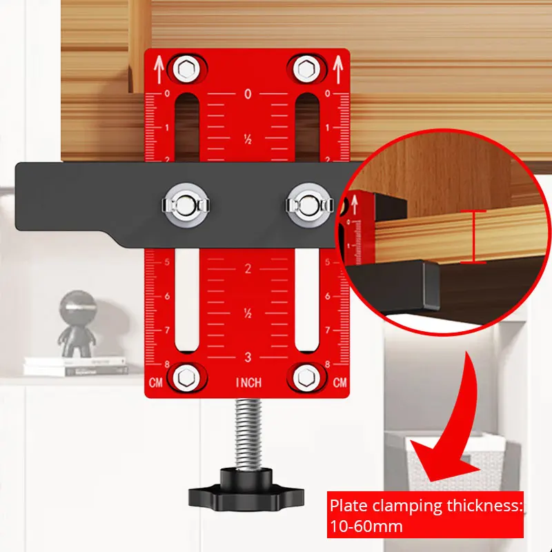 

Aluminum Alloy Cabinet Woodworking Jig Adjustable Length Installation Positioning Tool Cabinet Door Installation Positioner