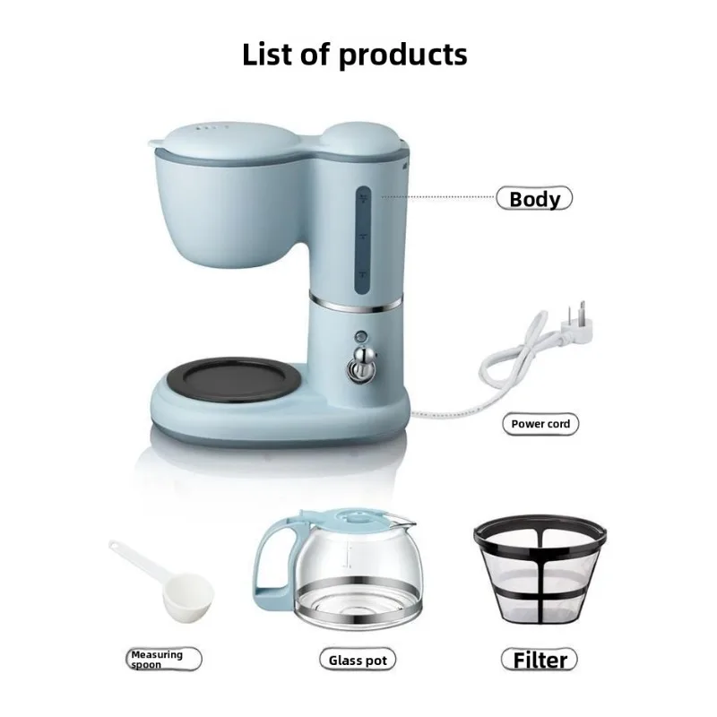 600Ml drip brewing teapot brewed coffee KFJ-A06N2 white/KFJ-A06K1 blue