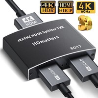 HDMI Splitter 4K 60Hz/30Hz Splitter HDMI 2.0 adaptador 4K HDMI video splitter Switch HDMI Distributor for PS5 Xbox PC HDTV PS3