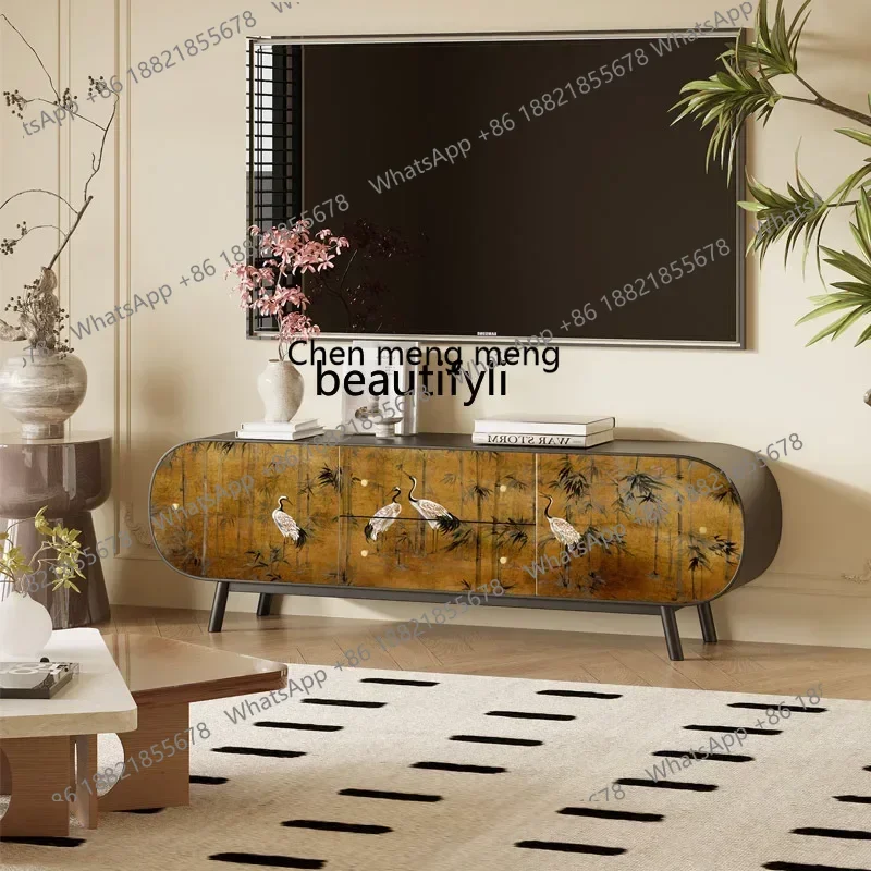 X 0R 중세풍 원목 TV 캐비닛 프랑스식 현관 장식장 침실 수납장 R