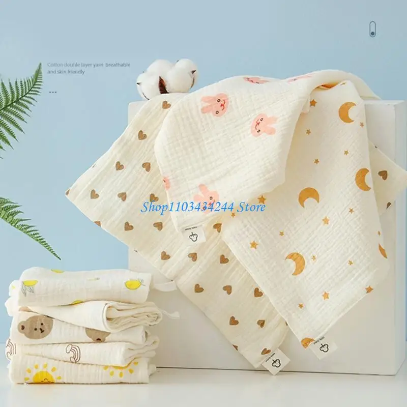 أقمشة تجشؤ ناعمة منديل صغير لحديثي الولادة ومنشفة وجه للرضع أساسية #4