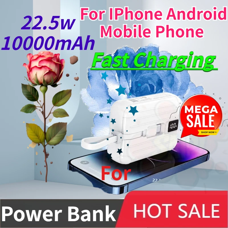 High Quality 22.5w 10000mAh Mini Portable Power Bank for IPhone Android Mobile Phone Fast Charging PowerBank