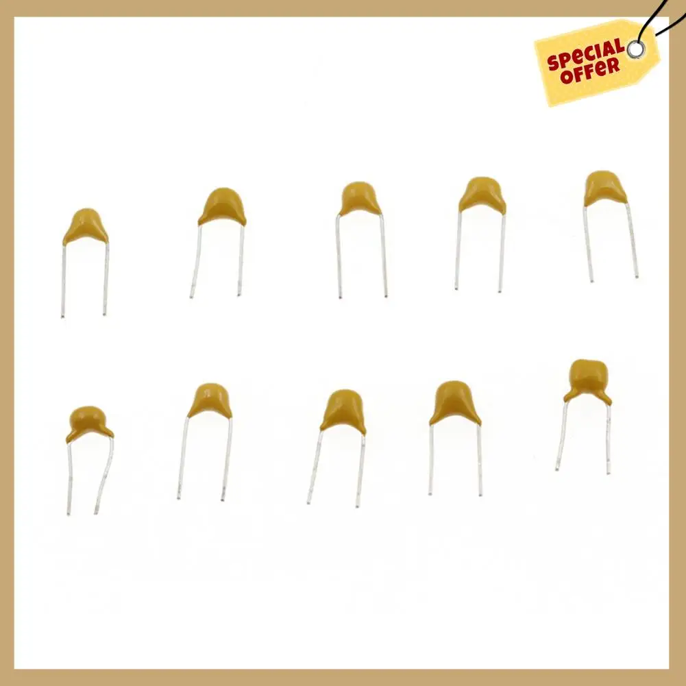 Rendimiento estable-500Pcs/Box 10Values X50pcs (0,1Uf - 10Uf) Kit surtido de condensadores monolíticos con caja de almacenamiento