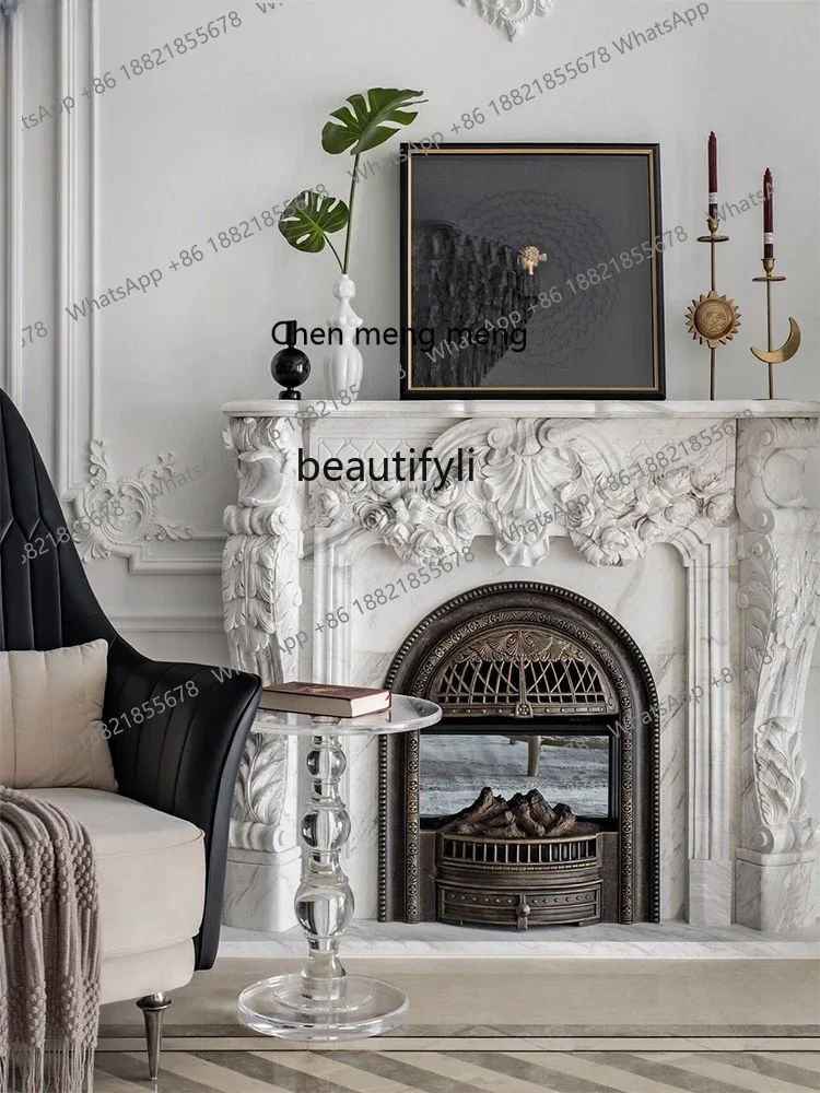 

ss7304 French Style Stone Carving Fireplace European Style Stone Carving Carved Fireplace Mantel Fireplace Curio Cabinet