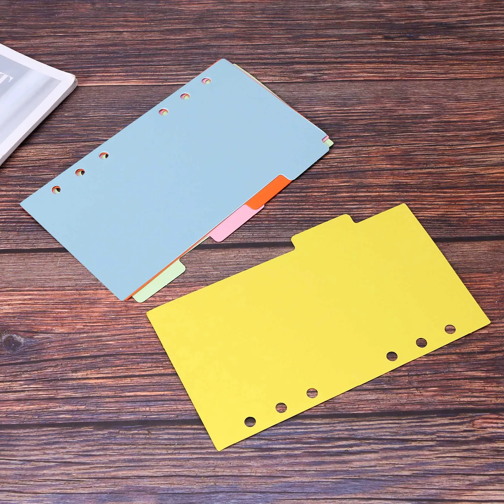 Upgraded 10 Sets A6 Subject Dividers Paper Sheet, Punched File Card Dividers,Tabbed Index Divider For Notebook Insert Planner