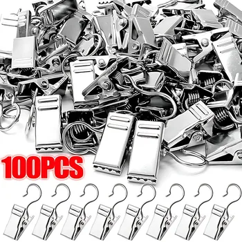 10-100PCS Edelstahl Vorhang Clips Für Vorhang Fotos Dekor Draht Halter Für Hängen Fotos Vorhänge Clip klemme Ersatz